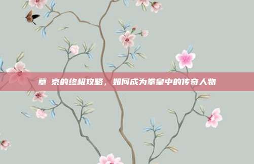 草薙京的终极攻略，如何成为拳皇中的传奇人物