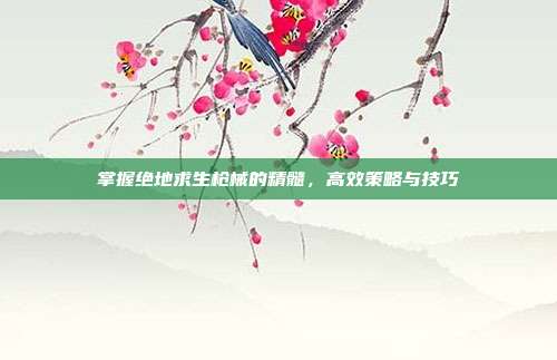 掌握绝地求生枪械的精髓，高效策略与技巧
