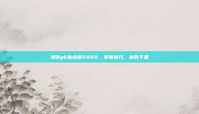 漫游pk加点图2022,掌握技巧,决胜千里