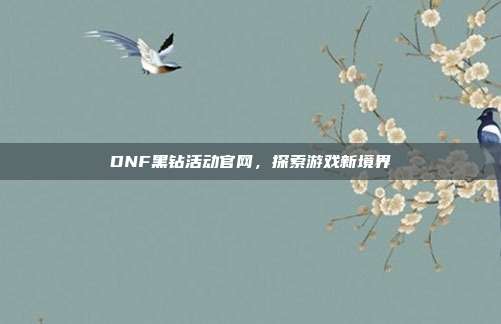 DNF黑钻活动官网，探索游戏新境界
