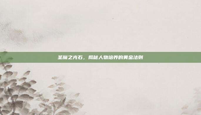 圣魔之光石,揭秘人物培养的黄金法则