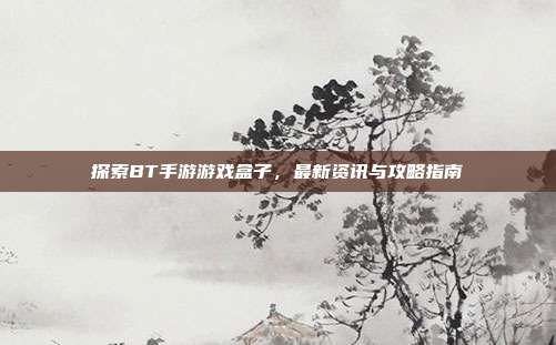 探索BT手游游戏盒子,最新资讯与攻略指南