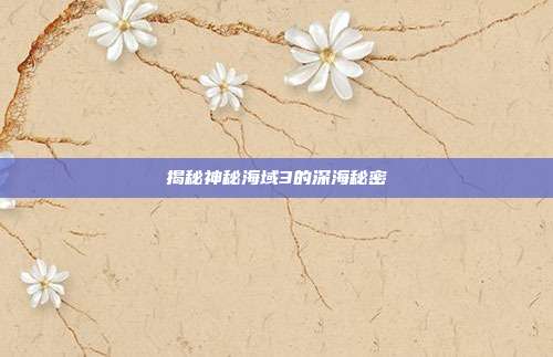 揭秘神秘海域3的深海秘密