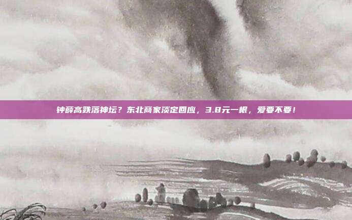 钟薛高跌落神坛?东北商家淡定回应,3.8元一根,爱要不要!
