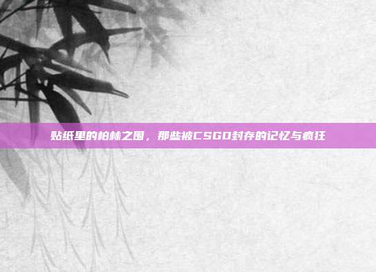 贴纸里的柏林之围，那些被CSGO封存的记忆与疯狂