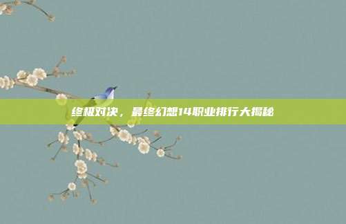 终极对决,最终幻想14职业排行大揭秘