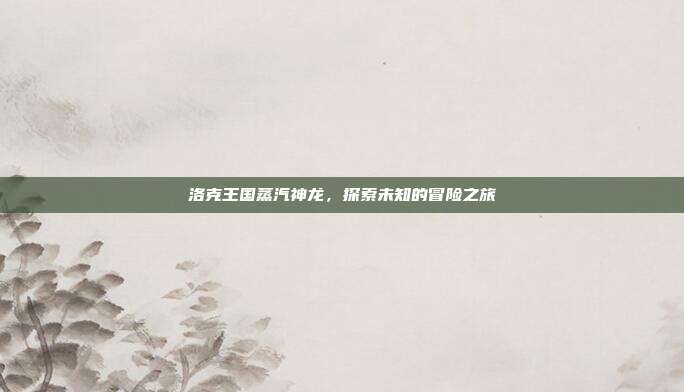 洛克王国蒸汽神龙,探索未知的冒险之旅