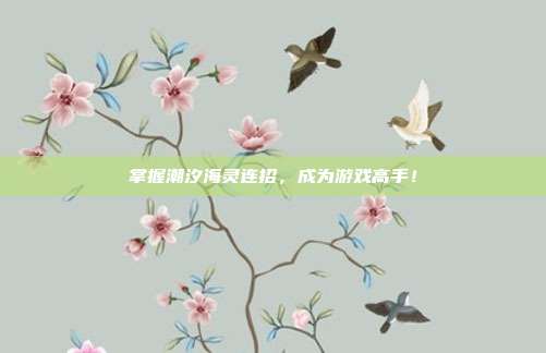 掌握潮汐海灵连招，成为游戏高手！