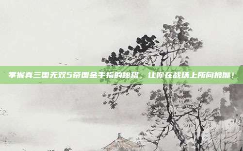 掌握真三国无双5帝国金手指的秘籍,让你在战场上所向披靡!