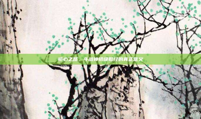 初心之路,斗战神初级取经的真正意义