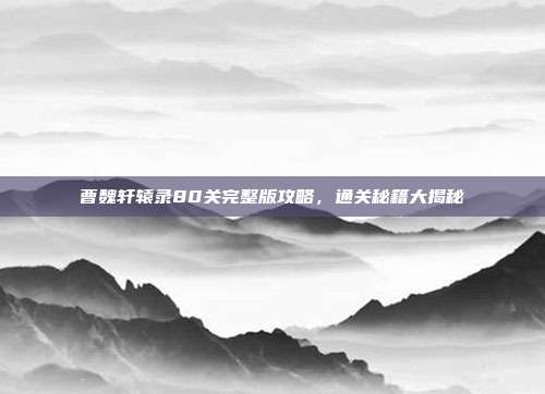 曹魏轩辕录80关完整版攻略,通关秘籍大揭秘