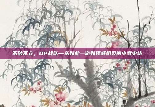 不破不立,DP战队—从到此一游到顶峰相见的电竞史诗