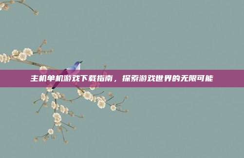 主机单机游戏下载指南,探索游戏世界的无限可能