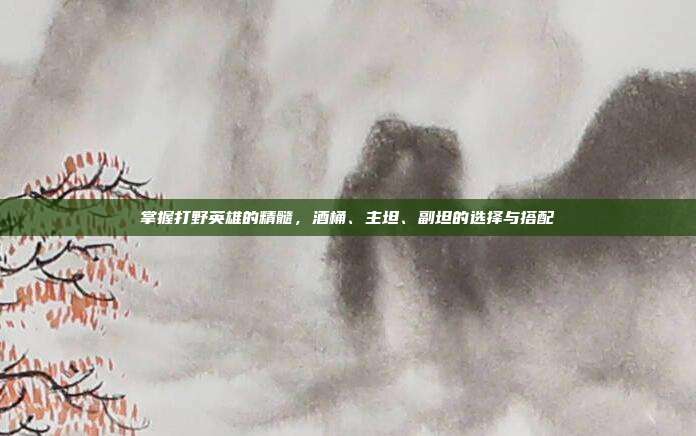 掌握打野英雄的精髓，酒桶、主坦、副坦的选择与搭配