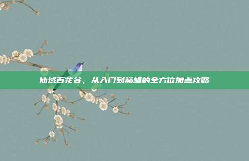 仙域百花谷,从入门到巅峰的全方位加点攻略