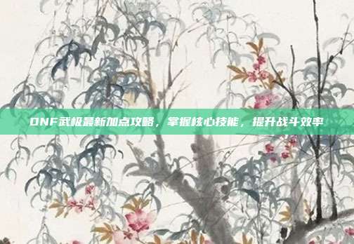 DNF武极最新加点攻略，掌握核心技能，提升战斗效率