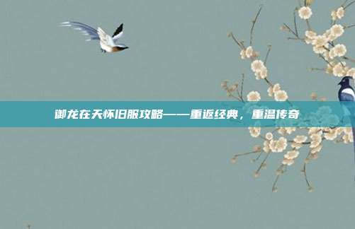 御龙在天怀旧服攻略——重返经典,重温传奇