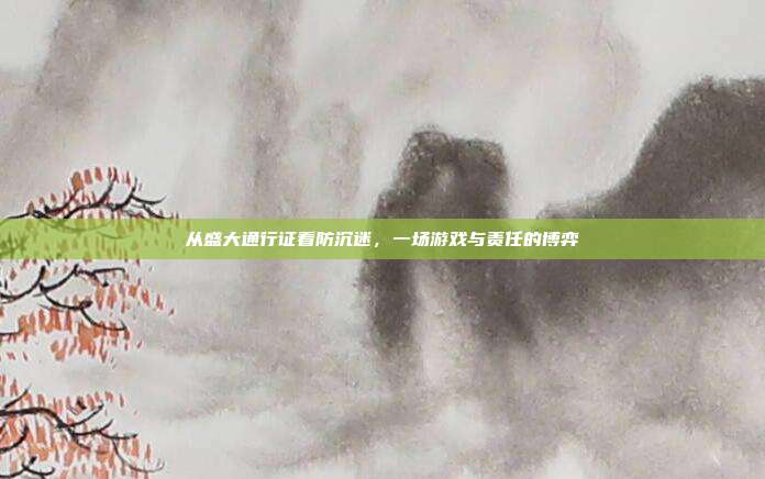 从盛大通行证看防沉迷，一场游戏与责任的博弈