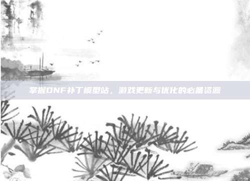 掌握DNF补丁模型站,游戏更新与优化的必备资源