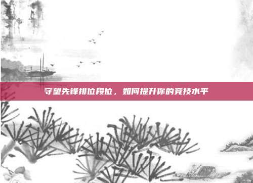 守望先锋排位段位，如何提升你的竞技水平