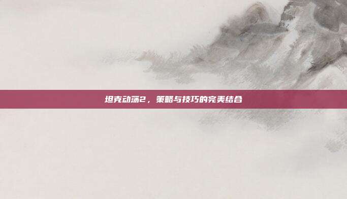 坦克动荡2，策略与技巧的完美结合