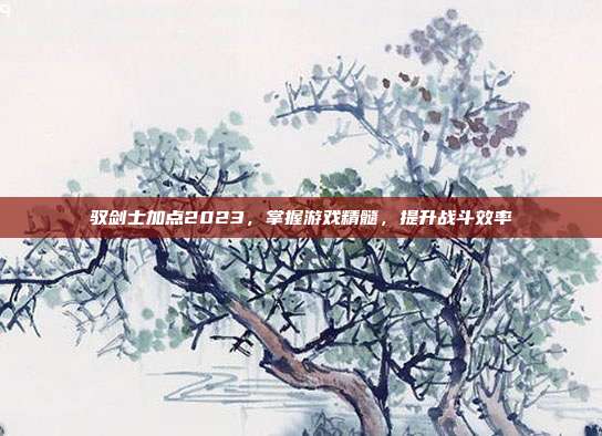 驭剑士加点2023,掌握游戏精髓,提升战斗效率