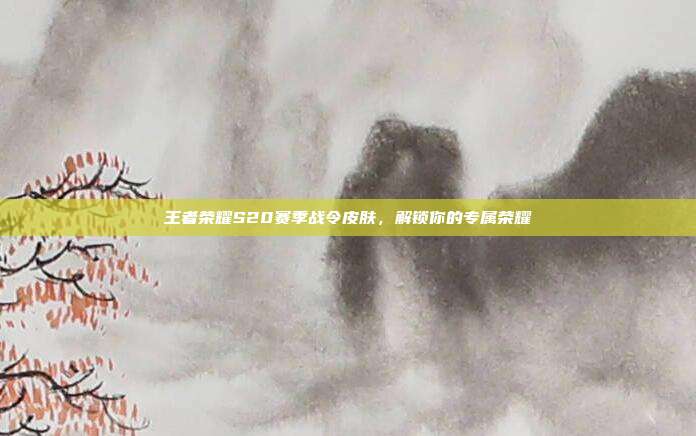 王者荣耀S20赛季战令皮肤，解锁你的专属荣耀