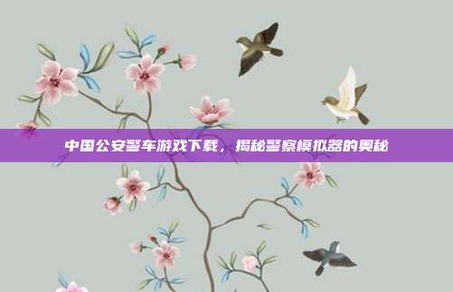 中国公安警车游戏下载,揭秘警察模拟器的奥秘