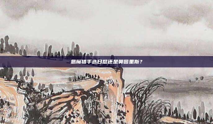 恶魔猎手选日怒还是奥图里斯?