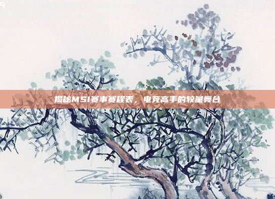 揭秘MSI赛事赛程表，电竞高手的较量舞台