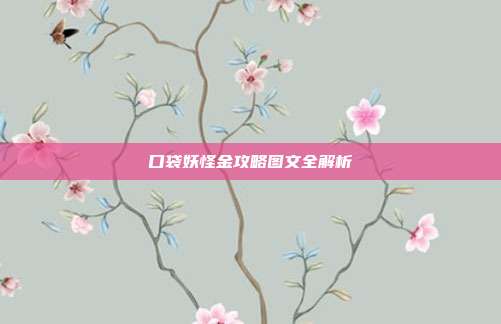口袋妖怪金攻略图文全解析