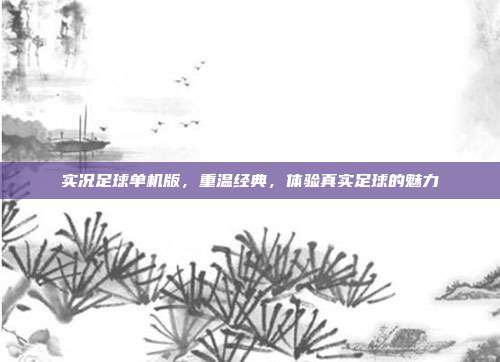 实况足球单机版,重温经典,体验真实足球的魅力