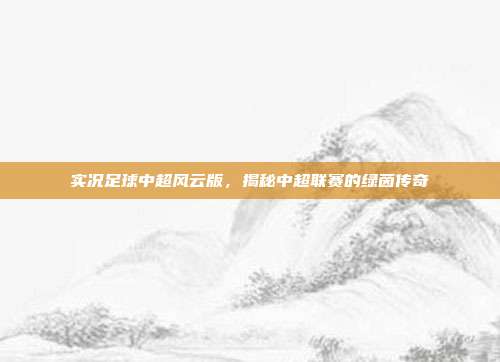 实况足球中超风云版,揭秘中超联赛的绿茵传奇