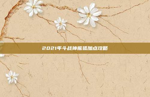 2021年斗战神熊狐加点攻略