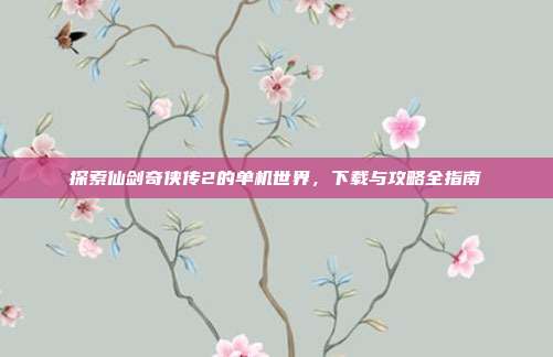 探索仙剑奇侠传2的单机世界，下载与攻略全指南