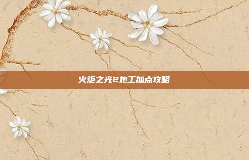 火炬之光2炮工加点攻略