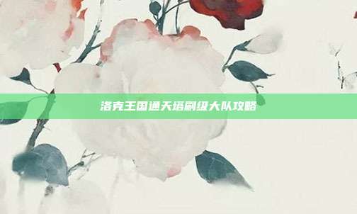 洛克王国通天塔刷级大队攻略