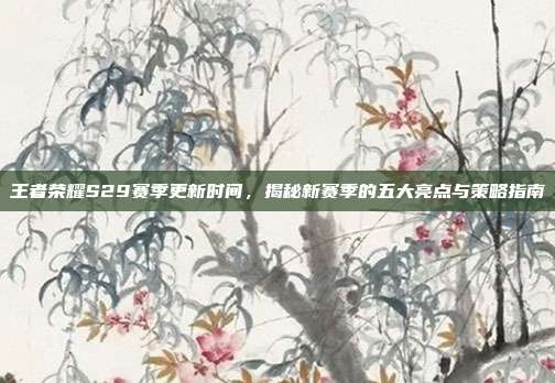 王者荣耀S29赛季更新时间,揭秘新赛季的五大亮点与策略指南