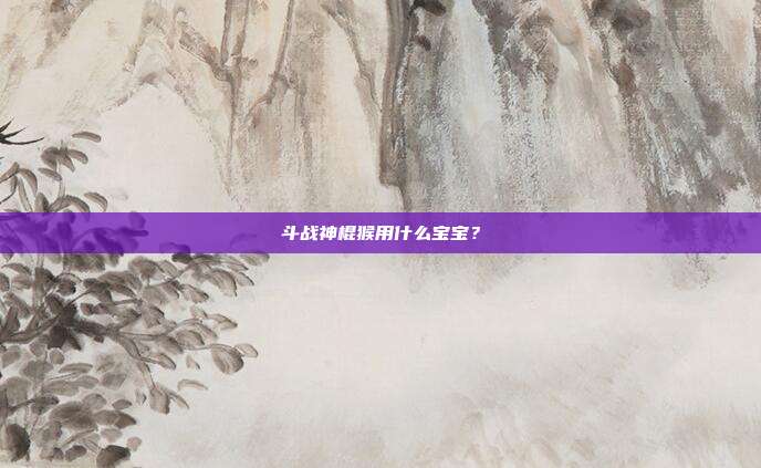 斗战神棍猴用什么宝宝?