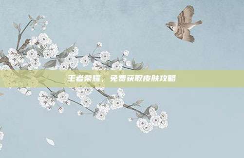 王者荣耀,免费获取皮肤攻略