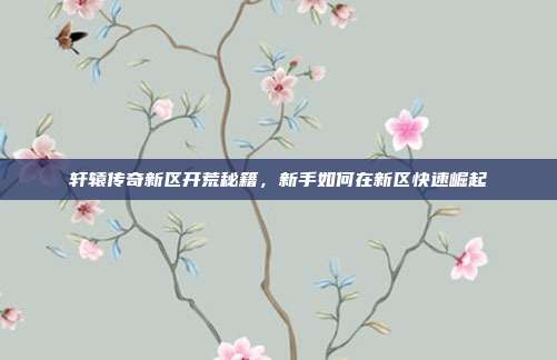 轩辕传奇新区开荒秘籍，新手如何在新区快速崛起