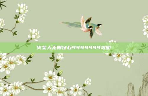 火柴人无限钻石9999999攻略