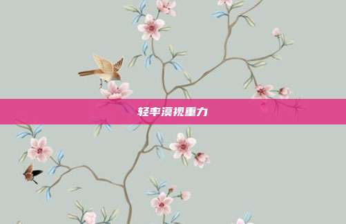 轻率漠视重力