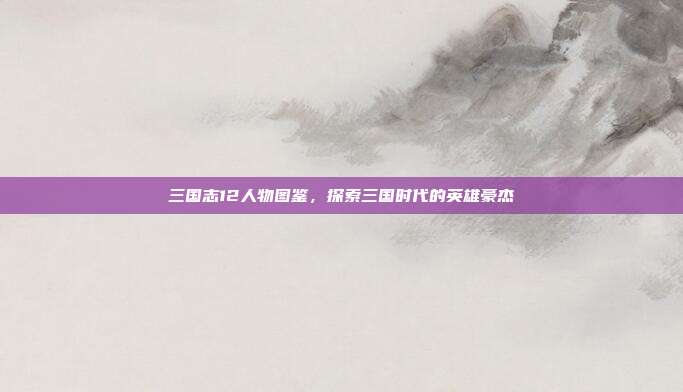 三国志12人物图鉴,探索三国时代的英雄豪杰