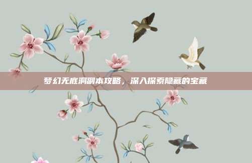 梦幻无底洞副本攻略,深入探索隐藏的宝藏