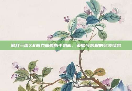 慕容三国X9威力加强版手机版,策略与荣耀的完美结合