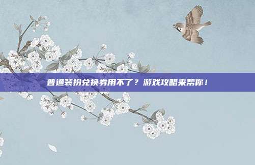普通装扮兑换券用不了？游戏攻略来帮你！