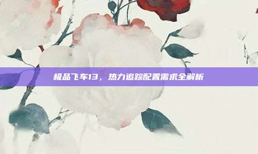 极品飞车13，热力追踪配置需求全解析