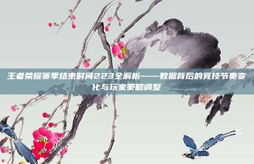 王者荣耀赛季结束时间223全解析——数据背后的竞技节奏变化与玩家策略调整