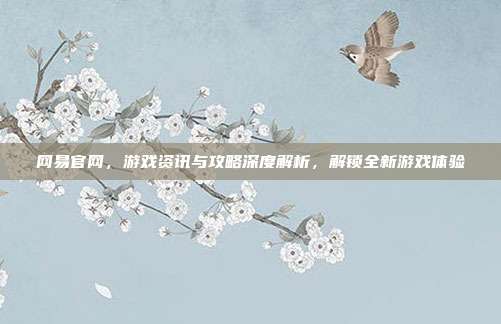 网易官网，游戏资讯与攻略深度解析，解锁全新游戏体验